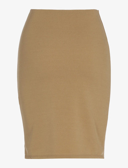 Jupe crayon unie - beige - 2