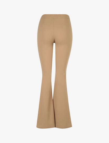 Pantalon fluide coupe flare - camel - 2