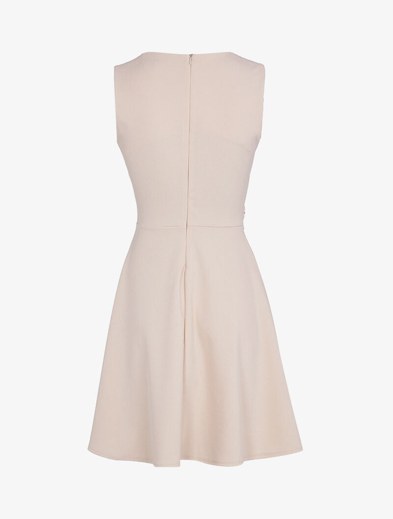 Robe patineuse à boucle contrastante - beige rosé - 2