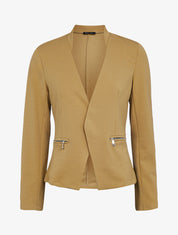 Veste à fausses poches contrastantes - camel - 3