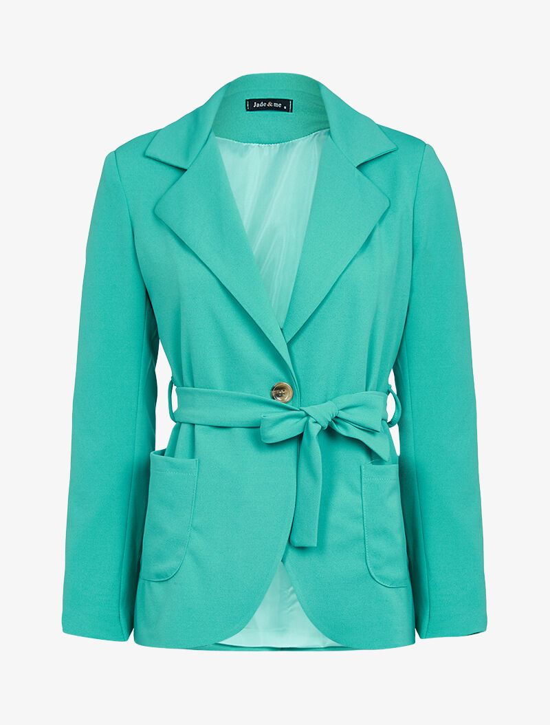 Veste unie casual - vert menthe - 1