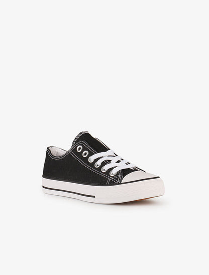 Tennis basses unies - noir - 3