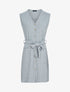 Robe côtelée à boutons contrastants - gris clair - 3
