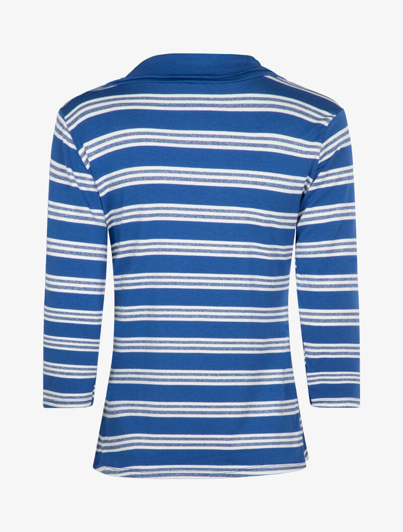 Top à imprimé rayures - bleu roi - 2