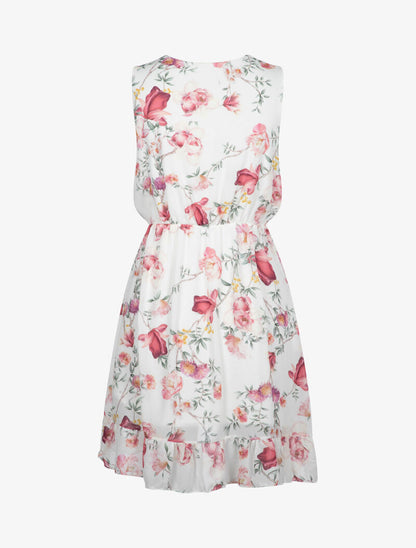 Robe portefeuille à imprimé floral - ecru - 3