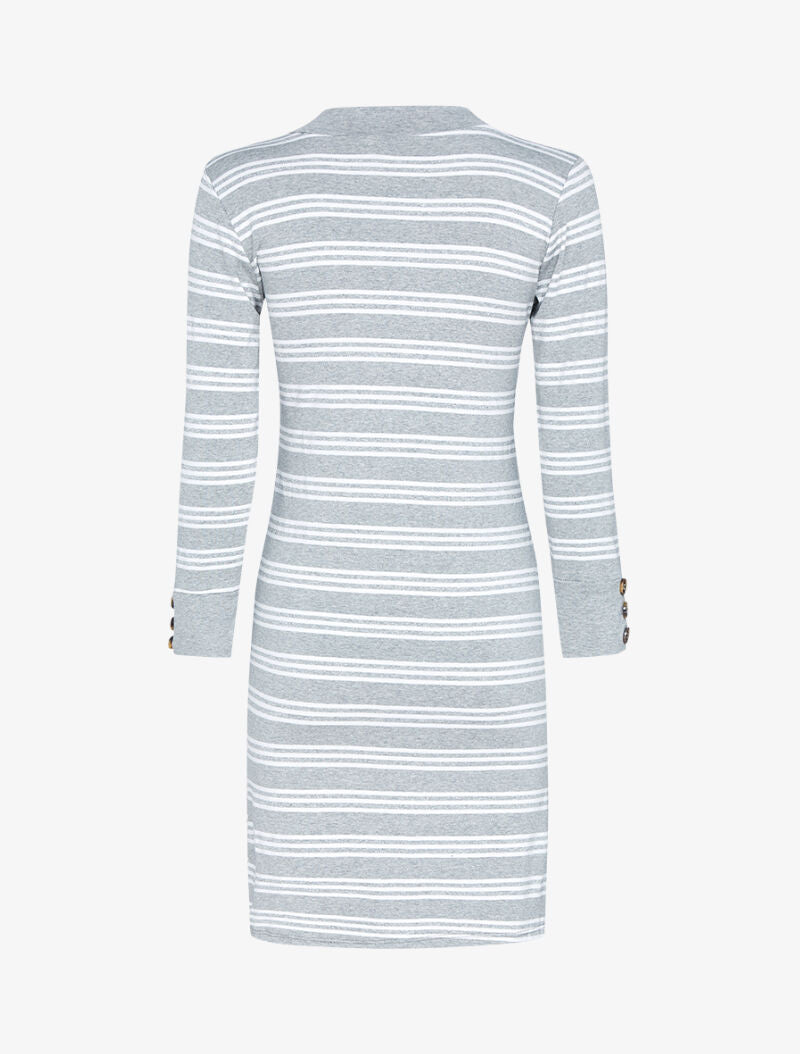 Robe à rayures irisées - gris clair - 2