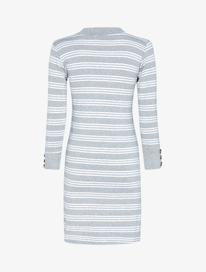 Robe à rayures irisées - gris clair - 2