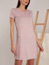 Robe t-shirt rayée - rose - 4