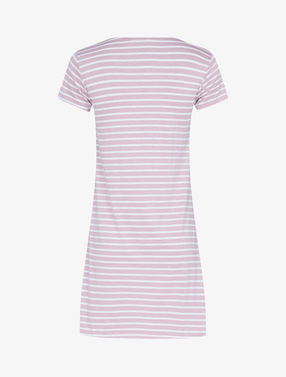 Robe t-shirt rayée - rose - 3