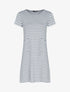 Robe t-shirt rayée - gris clair - 1