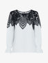 Blouse à empiècement dentelle - ecru - 3