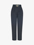 Pantalon carotte à fronces - noir - 1