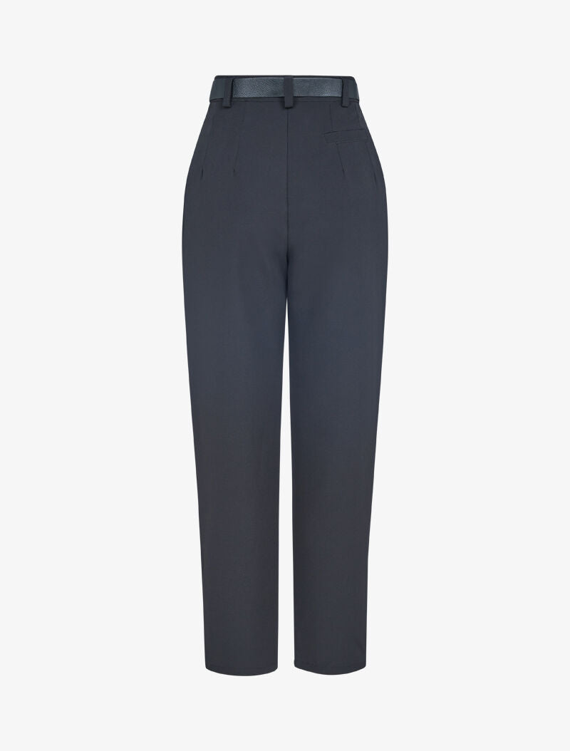 Pantalon carotte à fronces - noir - 2