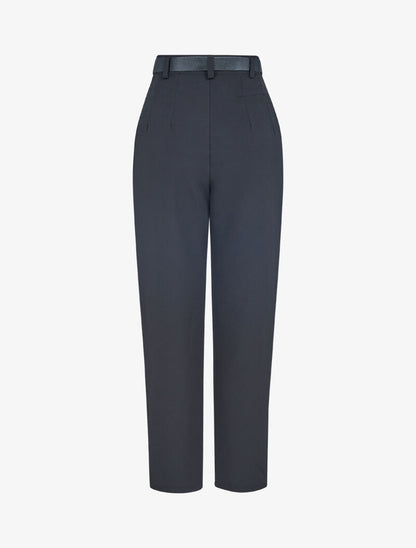 Pantalon carotte à fronces - noir - 2