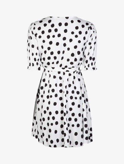 Robe patineuse à imprimés - blanc - 2