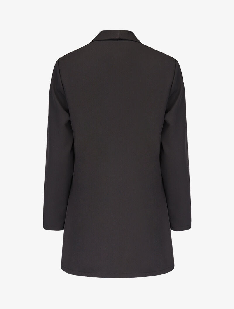 Blazer mi long boutonné - noir - 3