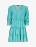 Robe patineuse volantée - turquoise - 3