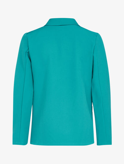 Blazer croisé à boutons décoratifs - turquoise - 3
