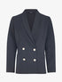 Blazer croisé à boutons décoratifs - noir - 1