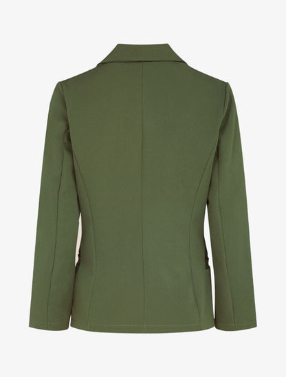 Blazer fluide uni - kaki - 3