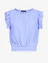 Crop top transparent à dos ajouré - lilas - 3