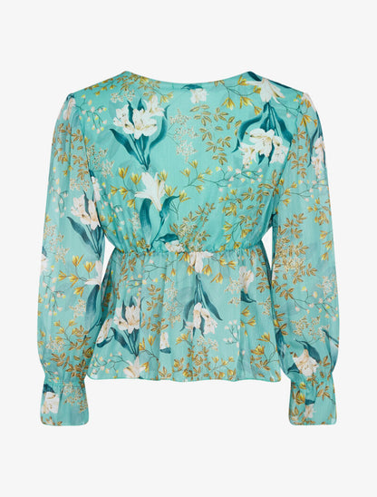 Top irisé à imprimés - turquoise - 2