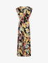 Robe à emmanchures volantées imprimé tropical - noir - 1