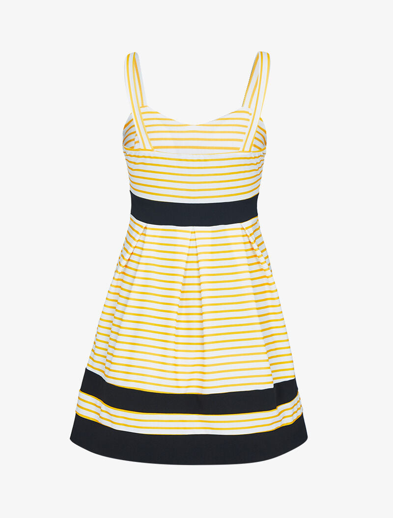 Robe rayée à bandes contrastantes - jaune - 2