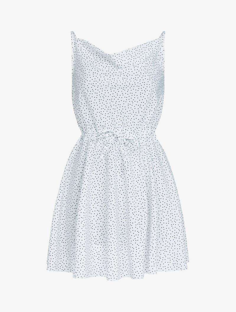 Robe patineuse à pois - ecru - 1