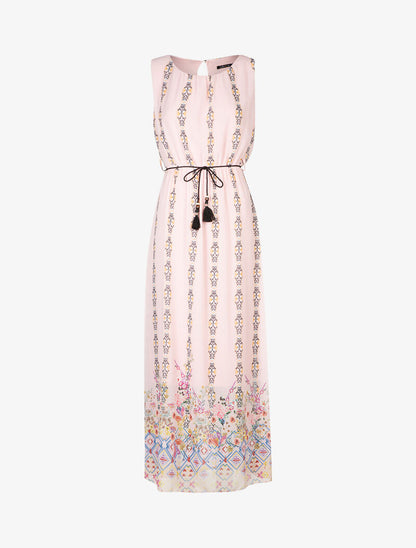 Robe à imprimés style baroque - rose - 1