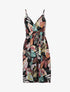 Robe patineuse à imprimé tropical - noir - 1