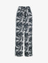 Pantalon à imprimé feuillages - noir - 3