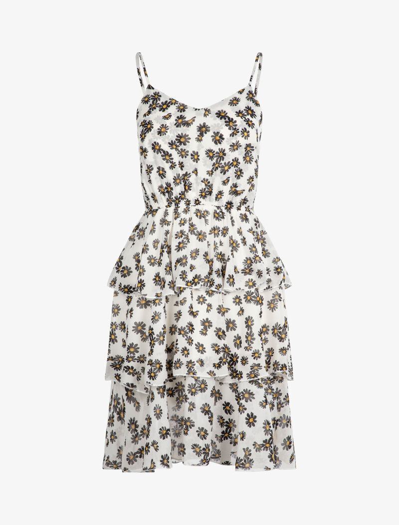 Robe à imprimé marguerites - ecru - 2