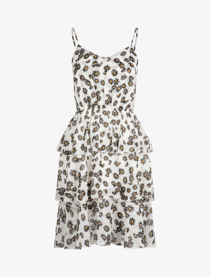 Robe à imprimé marguerites - ecru - 2