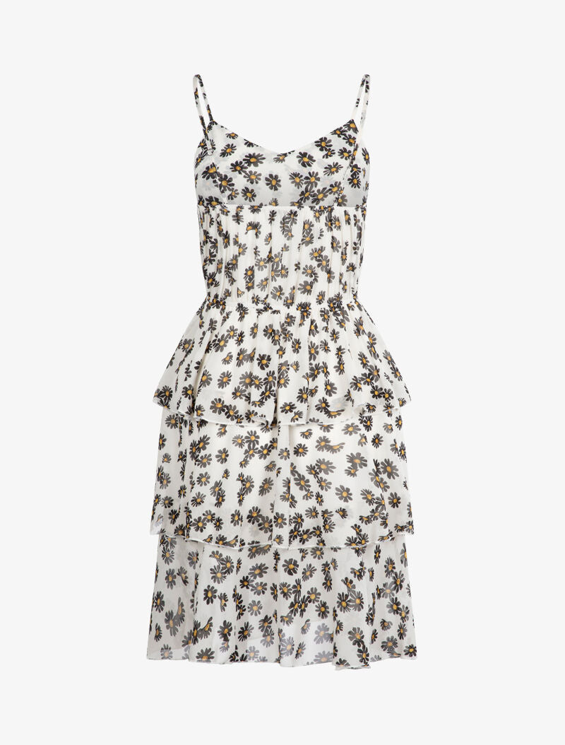 Robe à imprimé marguerites - ecru - 3