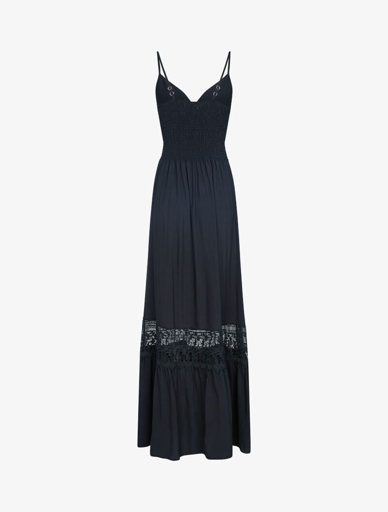 Robe à bande en crochet graphique - noir - 3