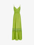 Robe à bande en crochet graphique - vert - 1