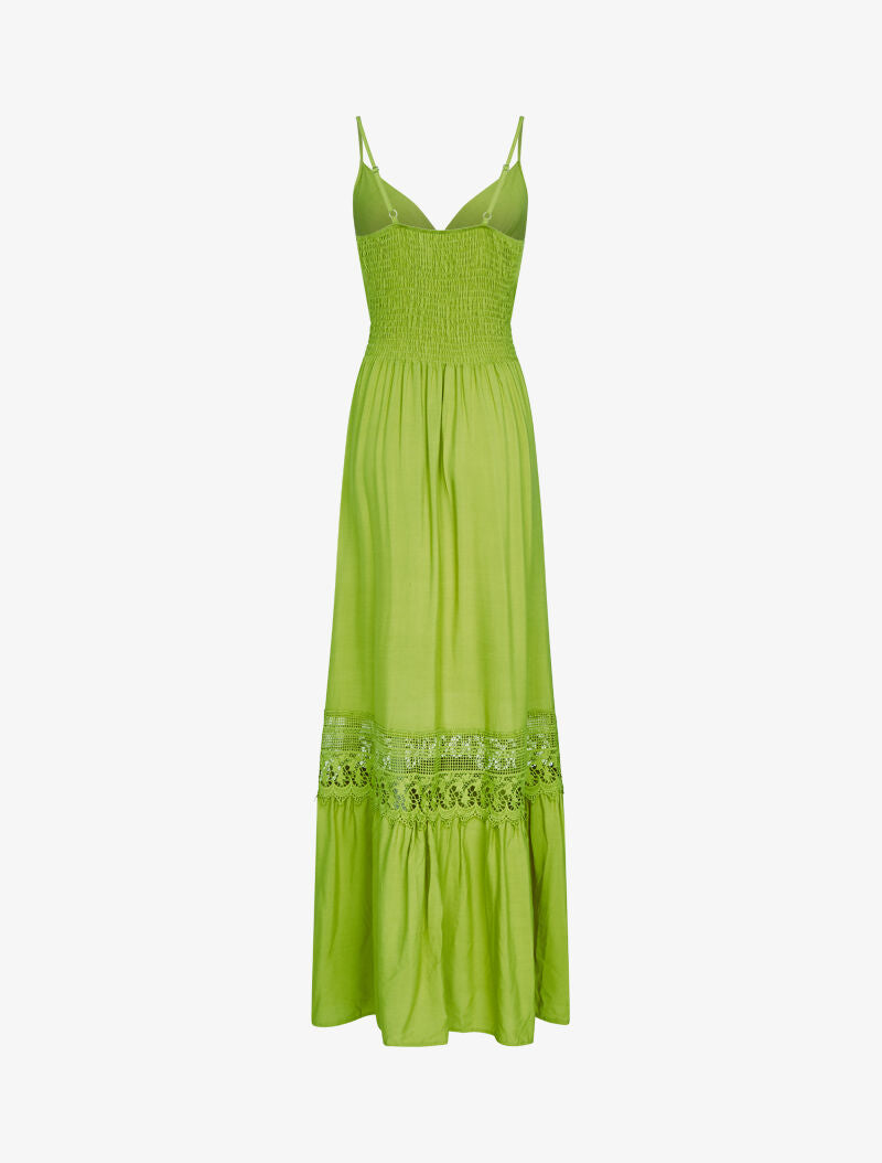 Robe à bande en crochet graphique - vert - 2