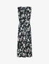 Robe fleurie à buste cache coeur - noir - 1