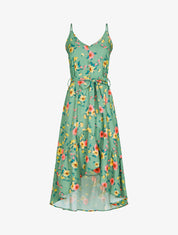 Robe asymétrique à imprimés - vert - 3