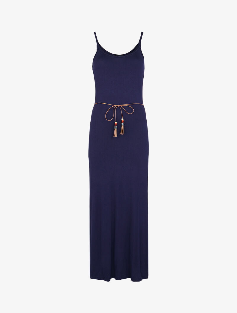 Robe à côtés fendus - marine - 1