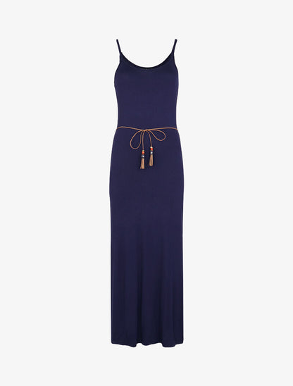 Robe à côtés fendus - marine - 1