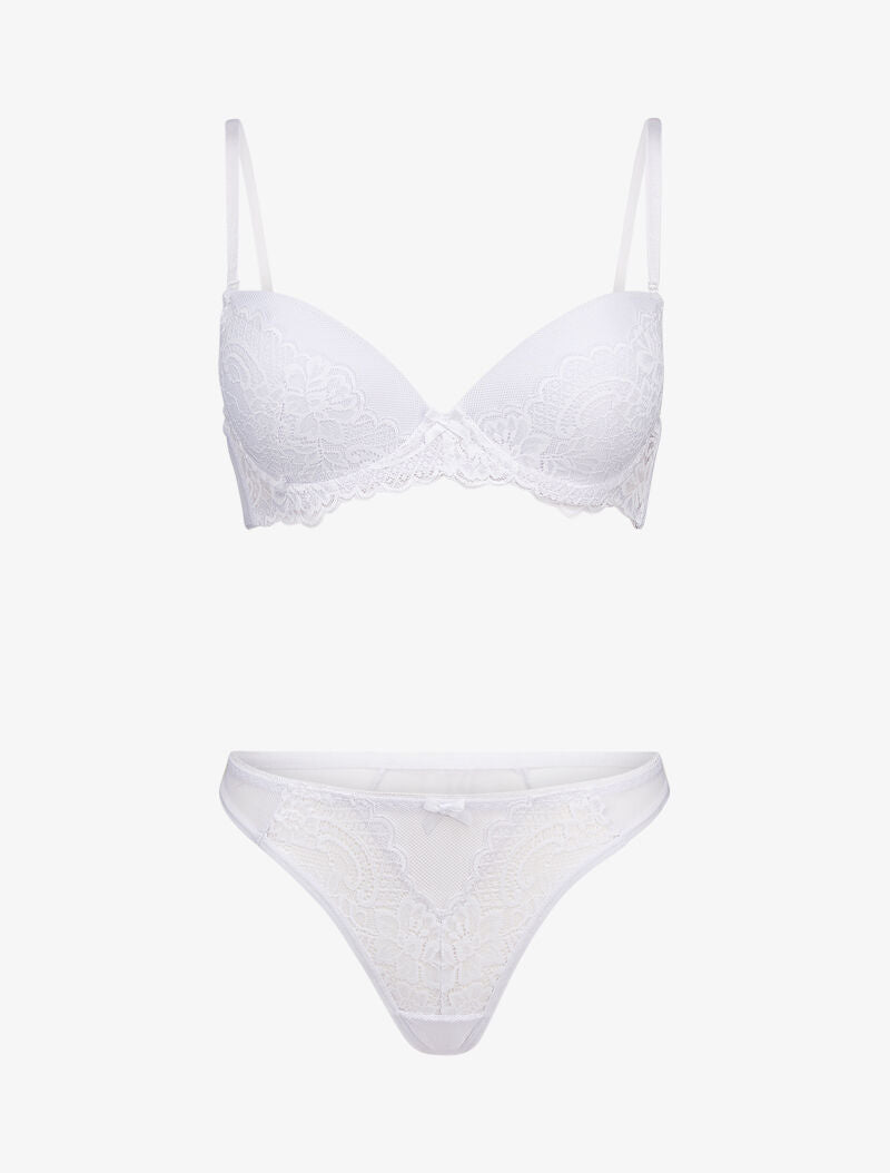 Ensembles en dentelle et résille - blanc - 3