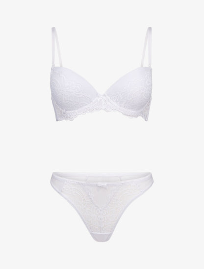 Ensembles en dentelle et résille - blanc - 3