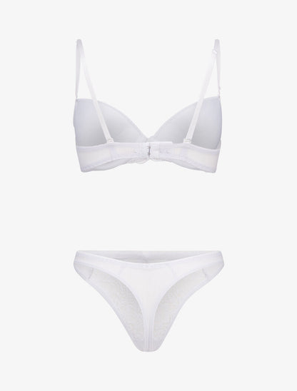 Ensembles en dentelle et résille - blanc - 2