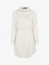 Robe chemise en toile - blanc - 1