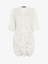 Robe tunique à effet drapé - blanc - 3