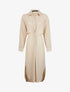 Robe chemise à pans boutonnés - beige - 3