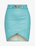 Mini jupe à bords biseautés - turquoise - 1