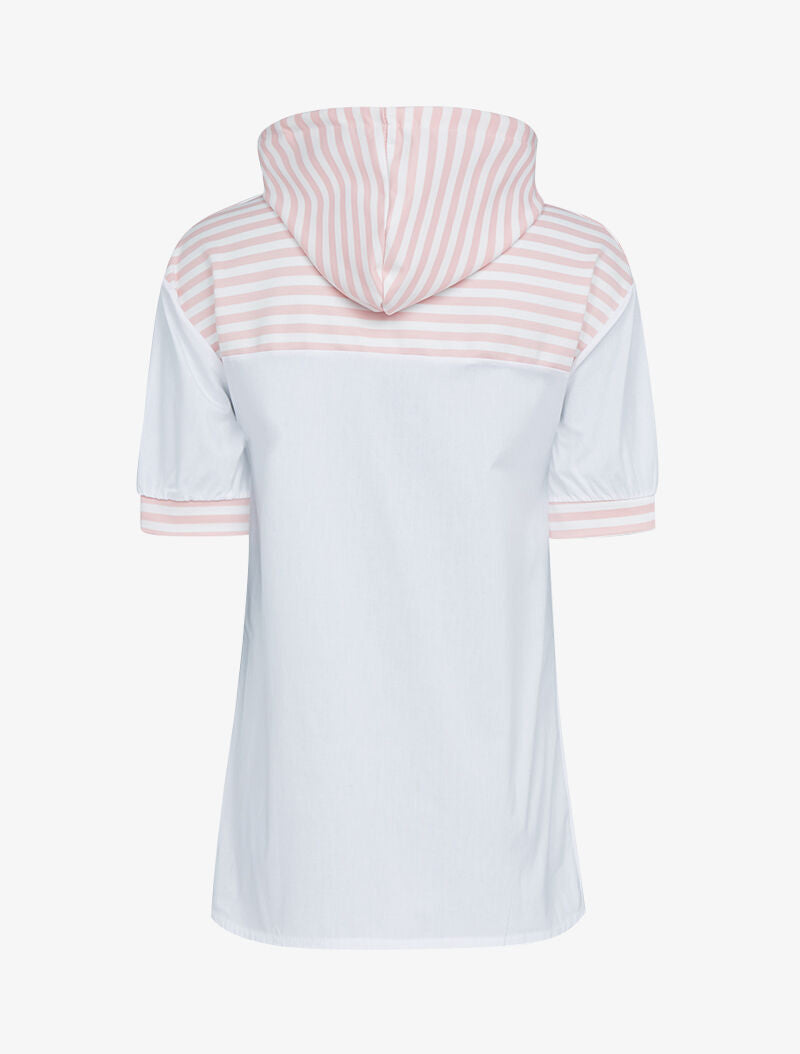 Top style chemise à capuche - rose - 2